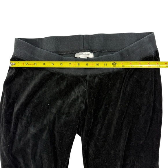 Motherhood Maternity Velour Lounge Pants – Black Soft Sweatpants Women’s Size L - Picture 5 of 7